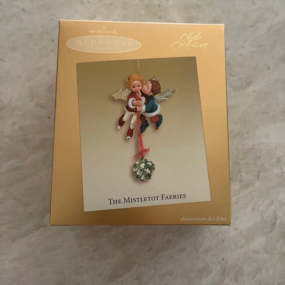 Hallmark keepsake Christmas ornament 2003 “Mistletot Faeries”